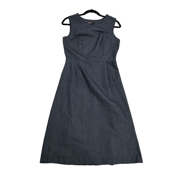 Vintage Levi's Women's Minimalist Sleeveless Fit & Flare Denim Dress Size S Blue - Picture 1 of 12